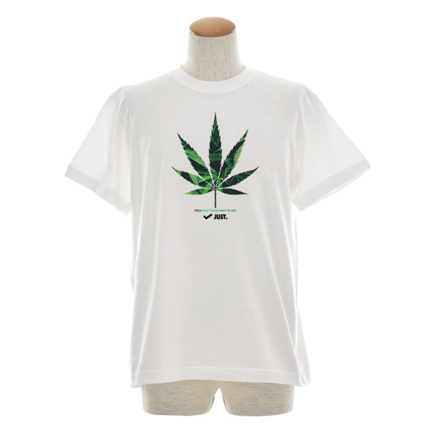 大麻 Tシャツ ジャスト CANNABIS LEAF 半袖Tシャツ メンズ おしゃれ