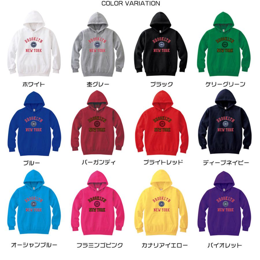 カレッジロゴ スウェット ブルックリン ニューヨークパーカー