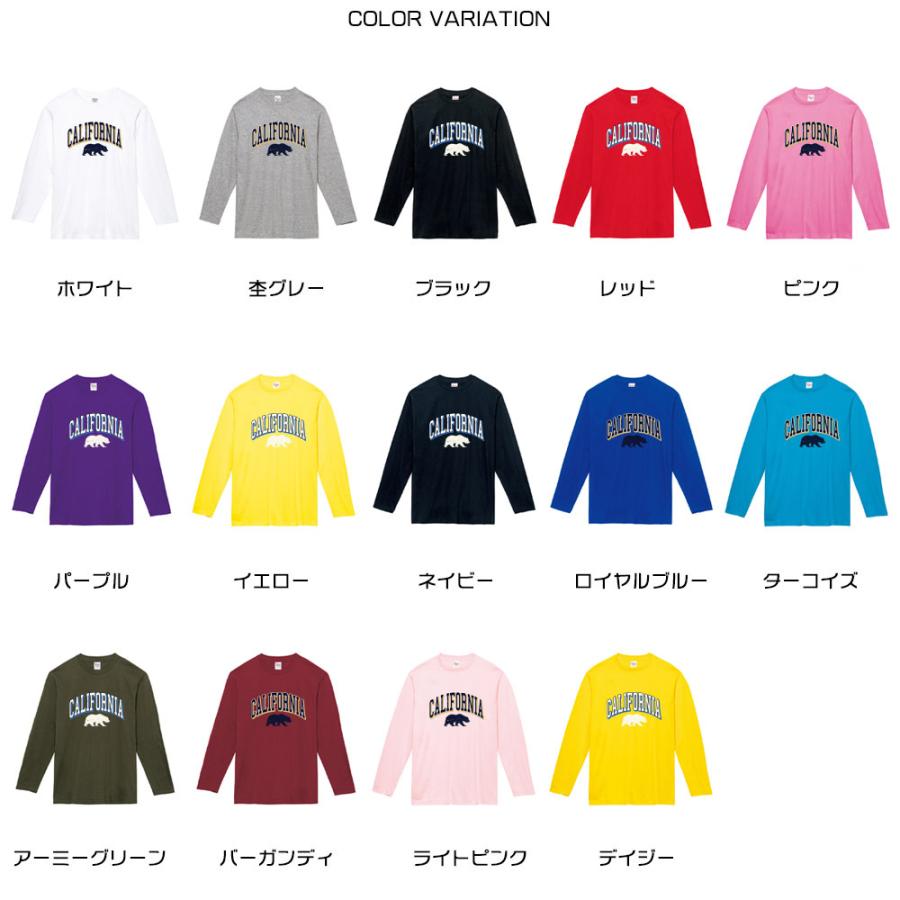 新品未使用☆カレッジロゴビックロングスリーブTシャツ カレッジロゴ Tシャツ カリフォルニア ベアー グリズリー 熊長袖T
