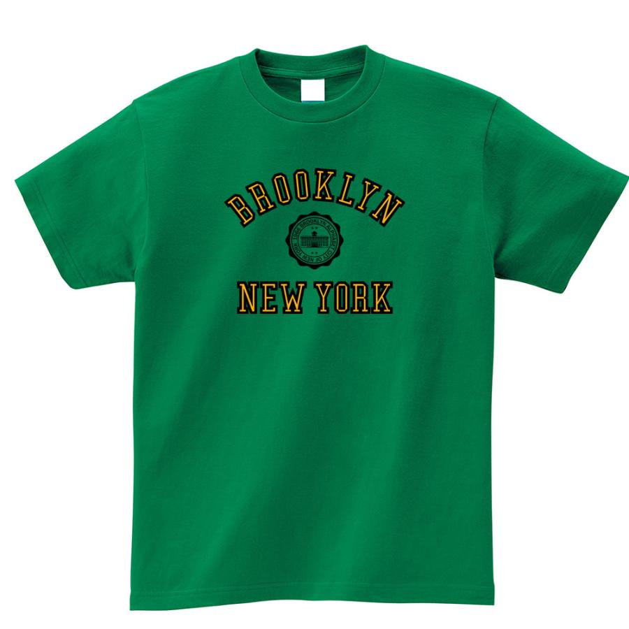 カレッジロゴ Tシャツ ブルックリン ニューヨーク半袖Tシャツ ティー 