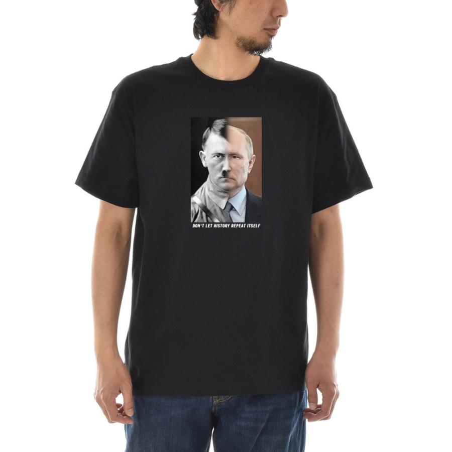 メッセージ Tシャツ ウクライナ侵攻 ロシア ヒトラー プーチン 反戦 半袖Tシャツ カレッジプリント メンズ レディース キッズ 男女兼用 大きいサイズ 白 黒 |  | 05