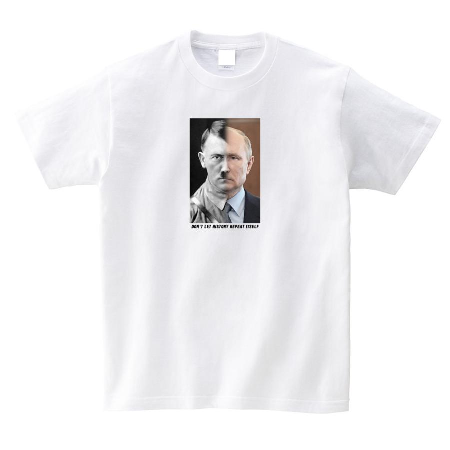 メッセージ Tシャツ ウクライナ侵攻 ロシア ヒトラー プーチン 反戦 半袖Tシャツ カレッジプリント メンズ レディース キッズ 男女兼用 大きいサイズ 白 黒 |  | 01