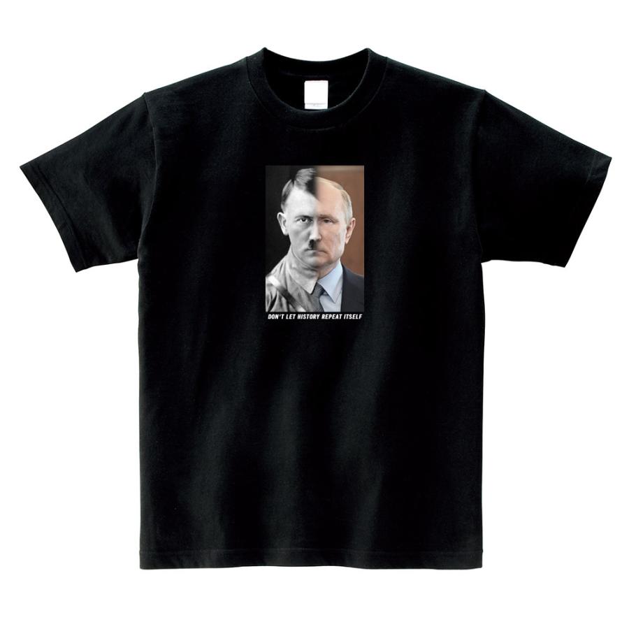 メッセージ Tシャツ ウクライナ侵攻 ロシア ヒトラー プーチン 反戦 半袖Tシャツ カレッジプリント メンズ レディース キッズ 男女兼用 大きいサイズ 白 黒 |  | 02