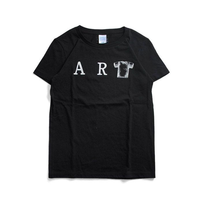 Tシャツ ライフ イズ アート ART Black レディース｜stayblue｜01