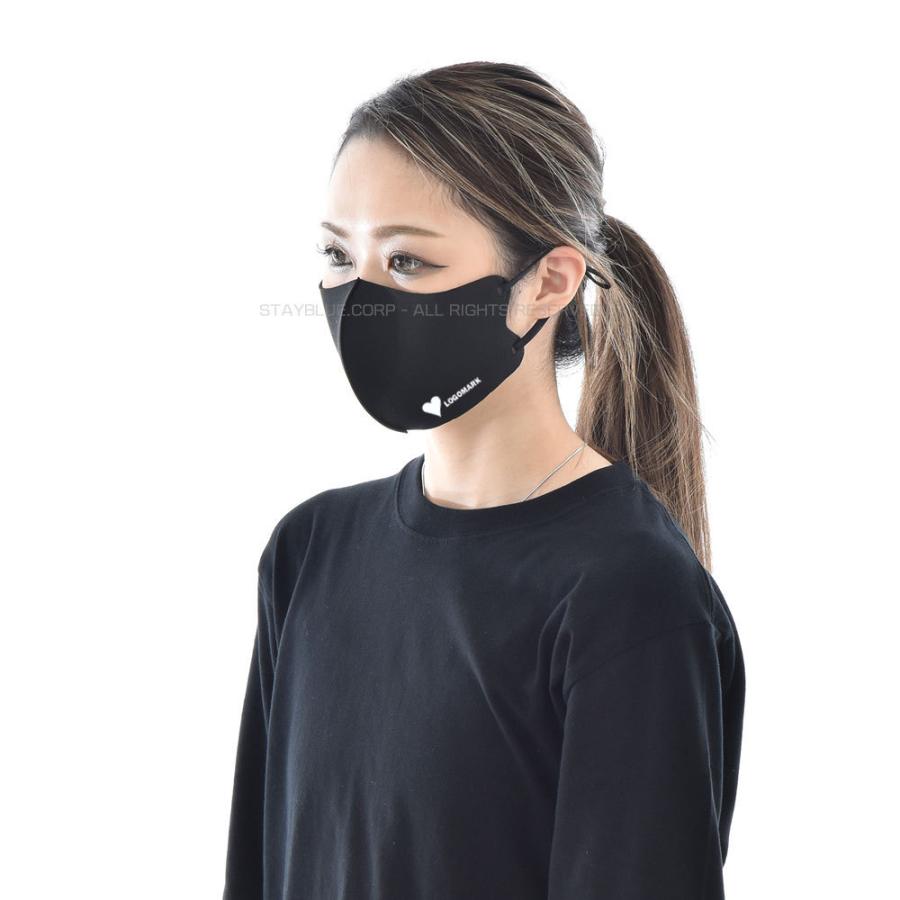 【お得な150枚セット】【名入れロゴ入れ】あなたのオリジナルロゴ入りメッセージ入りサイズ調整可能ホワイトプリントマスク制作 メンズ レディース ブラック 黒 |  | 05