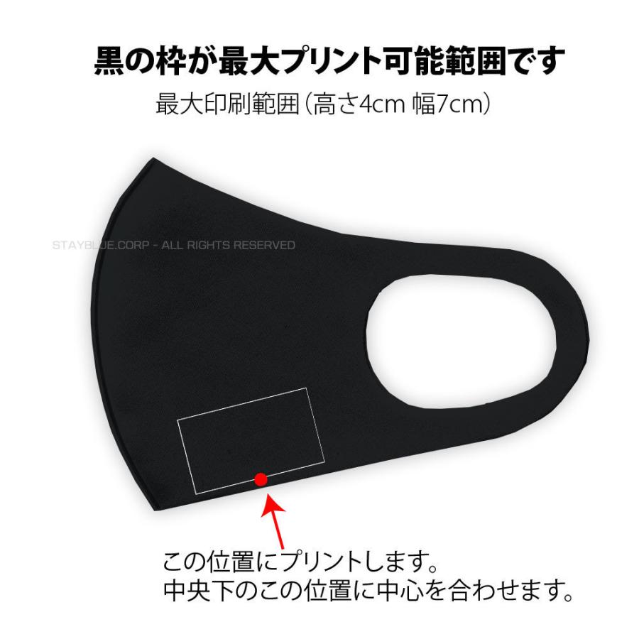 【お得な500枚セット】【名入れロゴ入れ】あなたのオリジナル名入りメッセージ入りホワイトプリントマスクを制作 メンズ レディース 洗える ブラック 黒 |  | 07