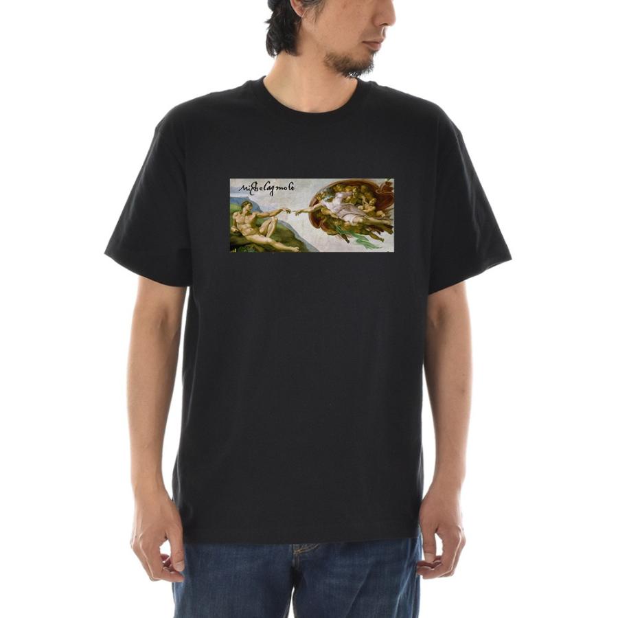 半袖 アートTシャツ】ミケランジェロ・ブオナローティ Tシャツ アダム