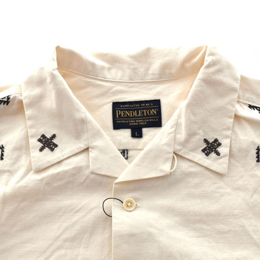 PENDLETON ペンドルトン 開襟 シャツ 長袖 PENDLETON（ペンドルトン） 長袖シャツ エンブロイダリー オープン