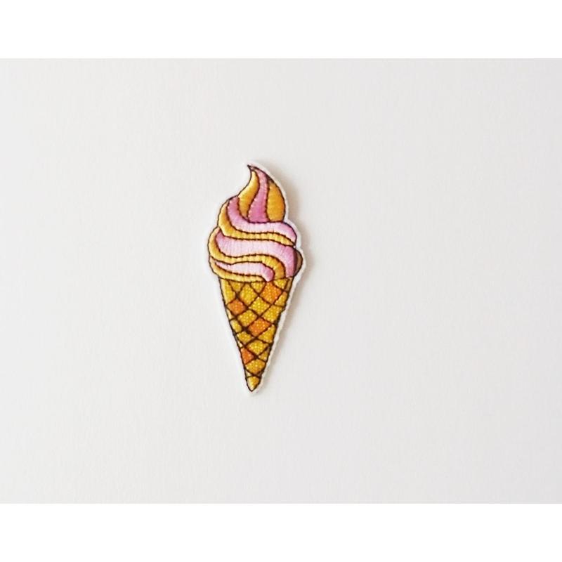 ワッペン　ソフトクリーム　ストロベリー＆チョコレート　中型｜stc-store｜02