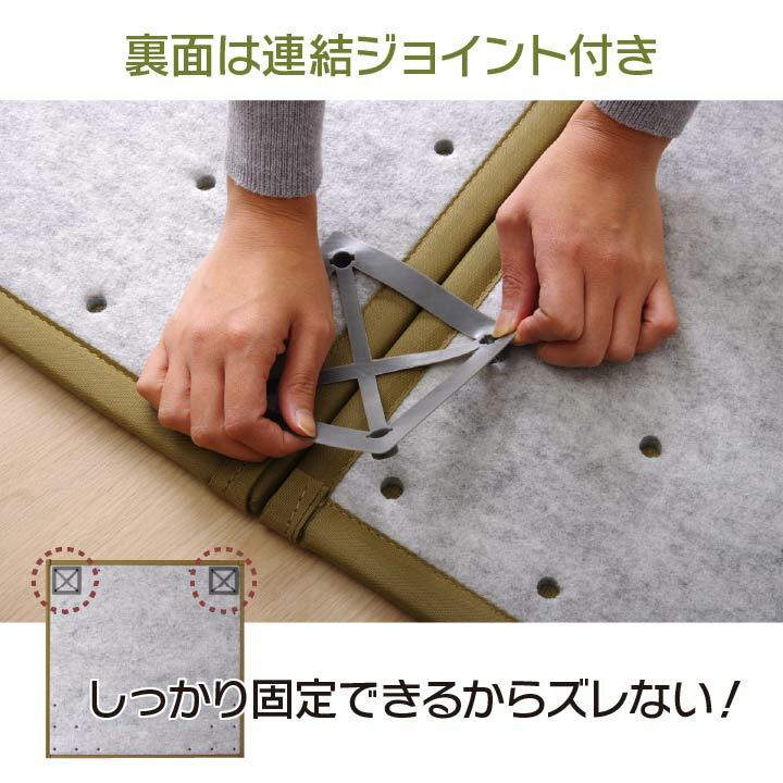 日本製 水拭きできる ポリプロピレン 置き畳 ユニット畳ブラック 82×82×1.7cm 9枚1セット 軽量タイプ 【銀白色】
