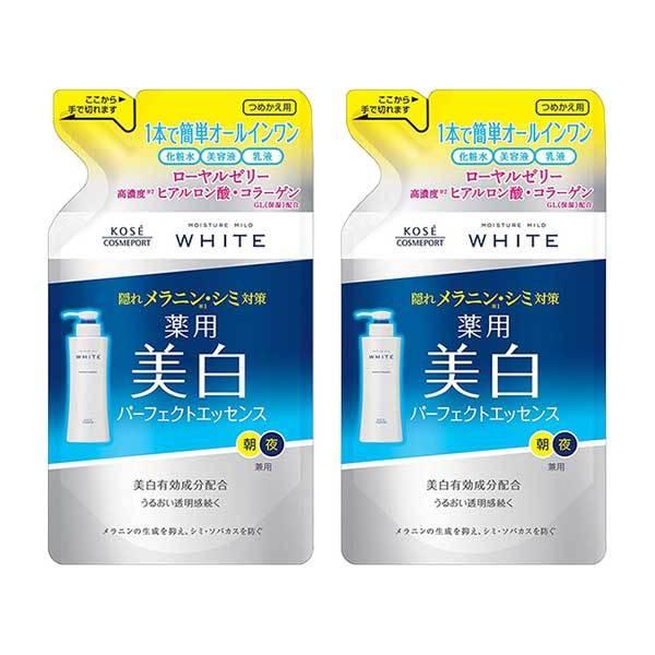 2セット モイスチュアマイルド ホワイト パーフェクトエッセンス つめかえ用 200mL  医薬部外品 オールインワン 化粧水 ローション 美｜steady-store