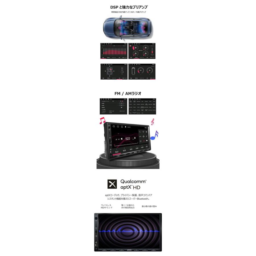 ATOTO カーナビ S8G2A79UP-A 7型 Bluetooth対応 カーナビ カーナビゲーション アプリ 連動 wifi Bluetooth カー用品 音楽