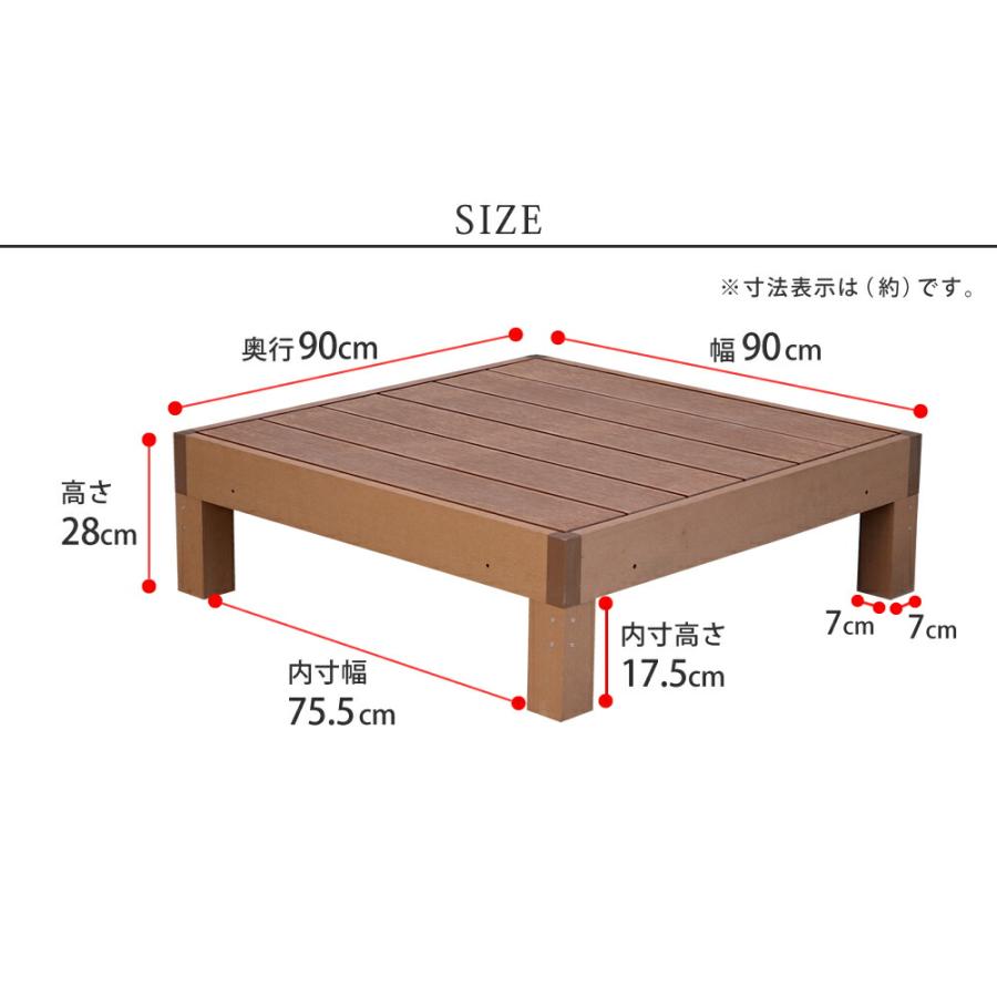 人工木ウッドデッキ ecofeel（エコフィール）6台 PWDE-6Pの画像