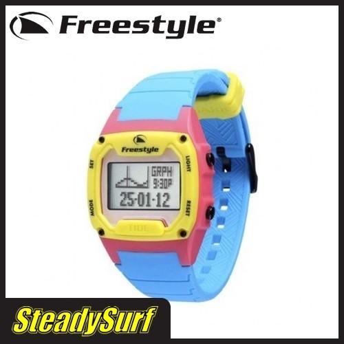 Freestyle(フリースタイル)防水時計/ウォッチ/SHARK CLASSIC TIDE SILICONE/シャーククラシックシリコン　101841 シアン ピンク イエロー｜steadysurf