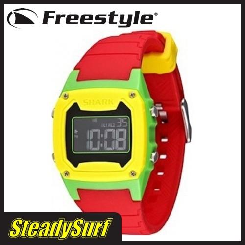 Freestyle(フリースタイル)防水時計/ウォッチ/SHARK CLASSIC SILICONE/シャーク　クラシック シリコン　FS101807　グリーン/イエロー/レッド　｜steadysurf