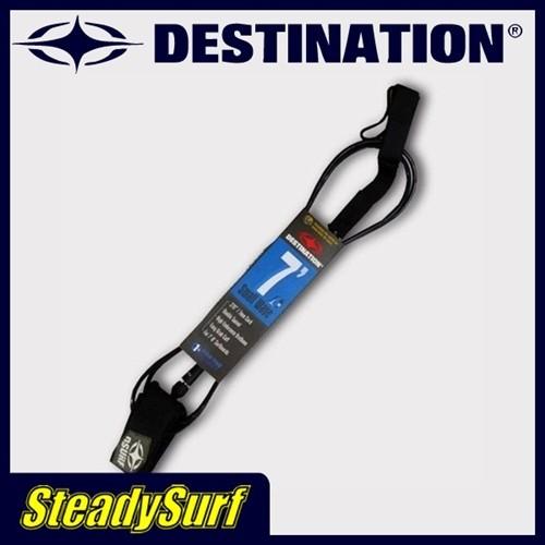 リーシュ　DESTINATION　DS ＤＯＵＢＬＥ SWEIVEL LEASH　7'0　ブラック/ファン　スモール　ファンボート　リーシュコード-スモール/デスティネーション/｜steadysurf