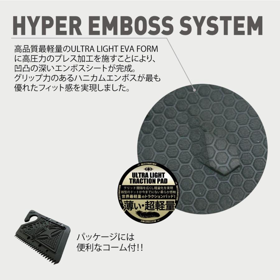 ディスティネーションDESTINATIONレトロフィッシュデッキパッドBLK DESTINATION トラクション DS レトロ フィッシュ ブラック
