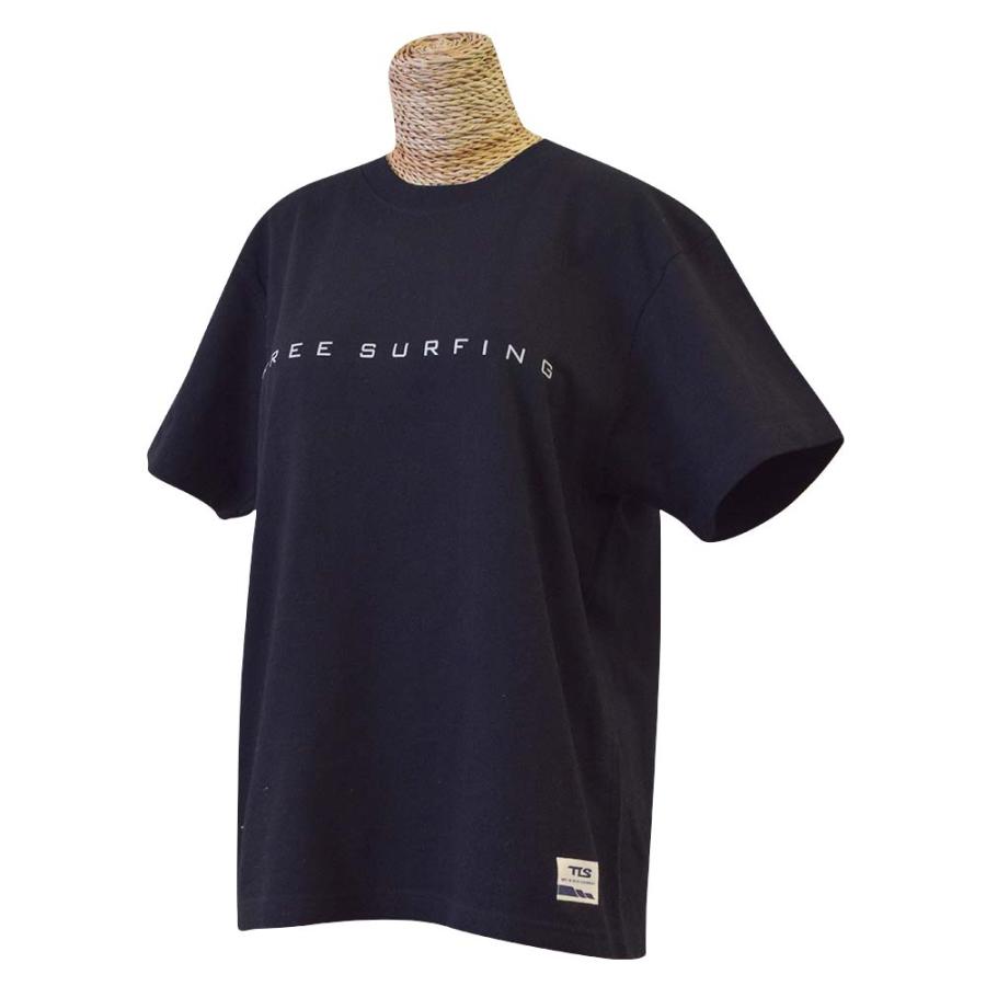 ブラック サーフィング ライト 半袖 Tシャツ TLS T-SHIRTS FREE SURFING LIGHT BLACK TOOLS ツールス デッキパッド サーフィン マリンスポーツ｜steadysurf｜02