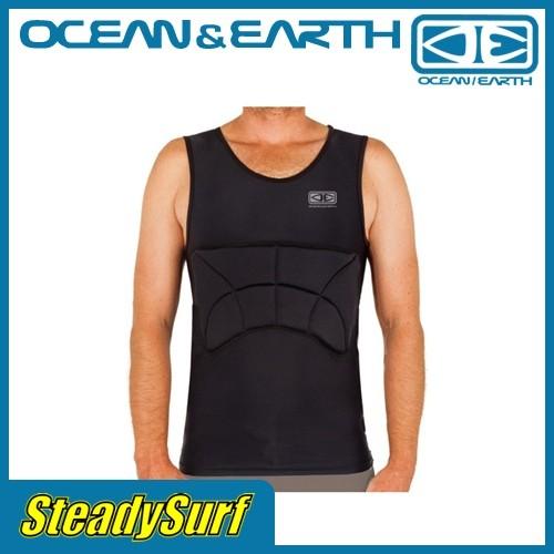 ブラック リブガード OCEAN&EARTH(オーシャンアンドアース)RIB GUARD PADDED SINGLET ウェットスーツ サーフィン/マリンスポーツ｜steadysurf