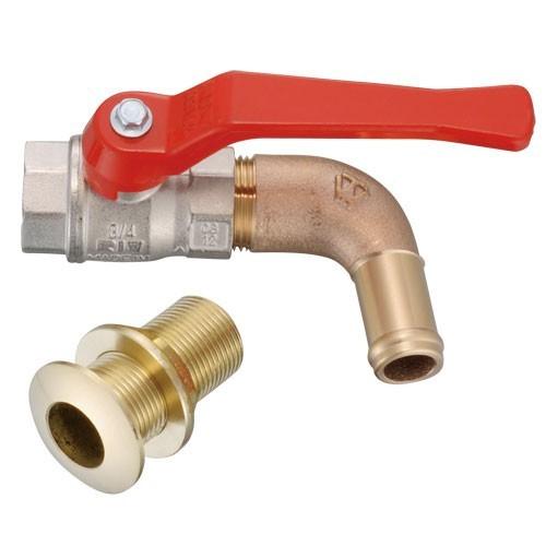 ボールバルブ＆スルハル 5/8”(16mm) ボート用品 内装品 マリントイレ トイレ配管金具 RES528517steadysurf
