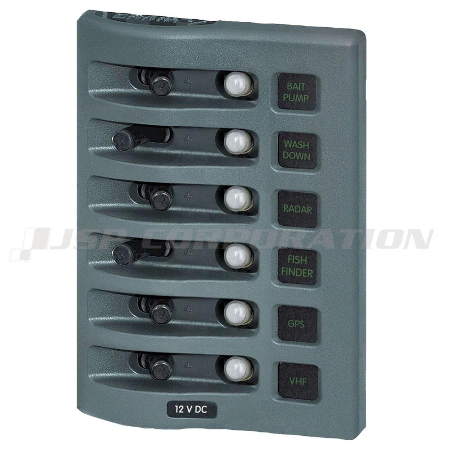 IP67防水サーキットブレーカー スイッチパネル 4連 ボート用品 電装品