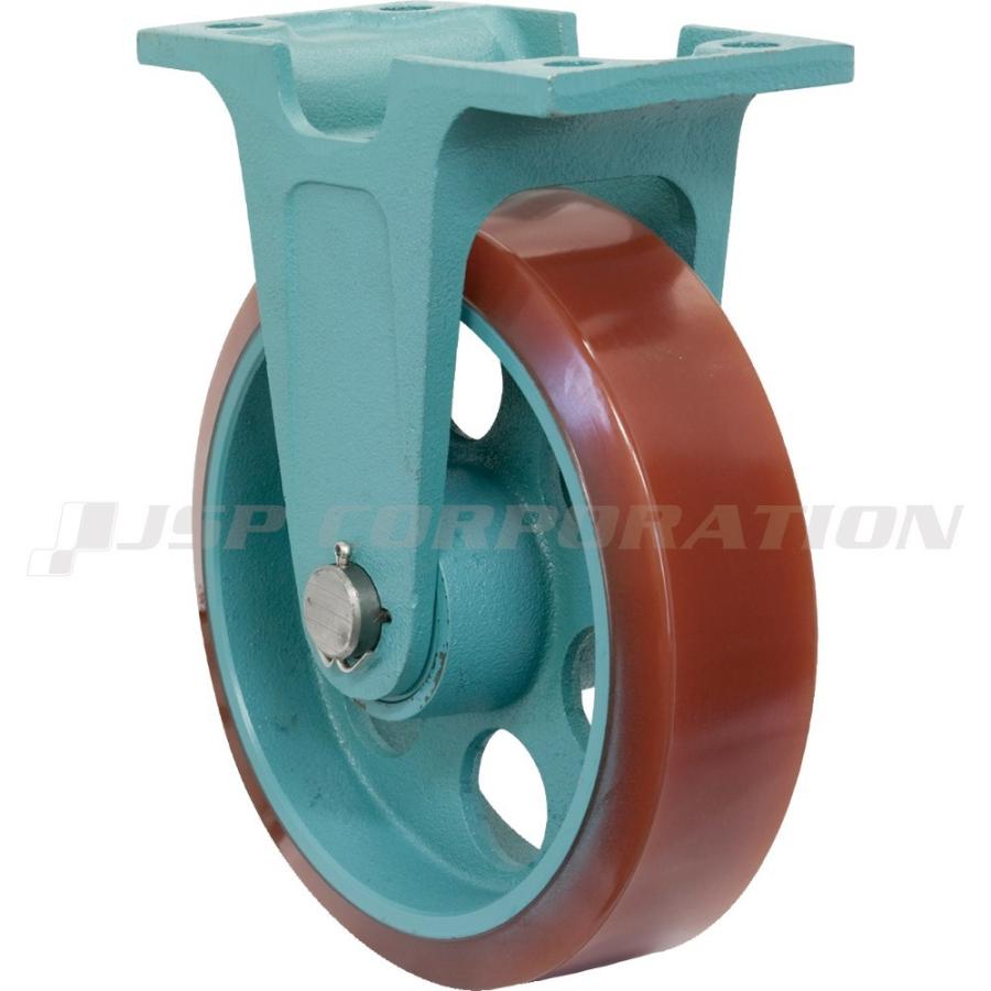 岡本工機 船台標準型キャスター ウレタン車輪(ベアリング入り) 固定金具付 EU-MG-W　 150×100 ボート用品