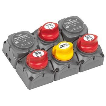 BEP MARINE エンジン2基3バッテリー VSR&B SW&EMERG SW 717-140A-DVSR 12V ボート用品 電装品