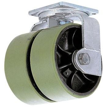 岡本工機 超重量型双輪キャスター ウレタンゴム車輪 自在輪 PYO 250×130 ボート用品