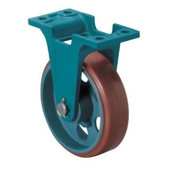 岡本工機 船台標準型キャスター ウレタン車輪(砲金プッシュ入り) 固定金具付 EU-MG-W　 300×75 ボート用品