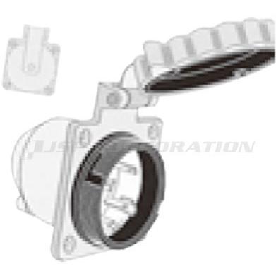 マリンコ 125V、30アンペアシステム 船体パワーインレット (303SSEL-B) ステンレス製 ボート用品 電装品