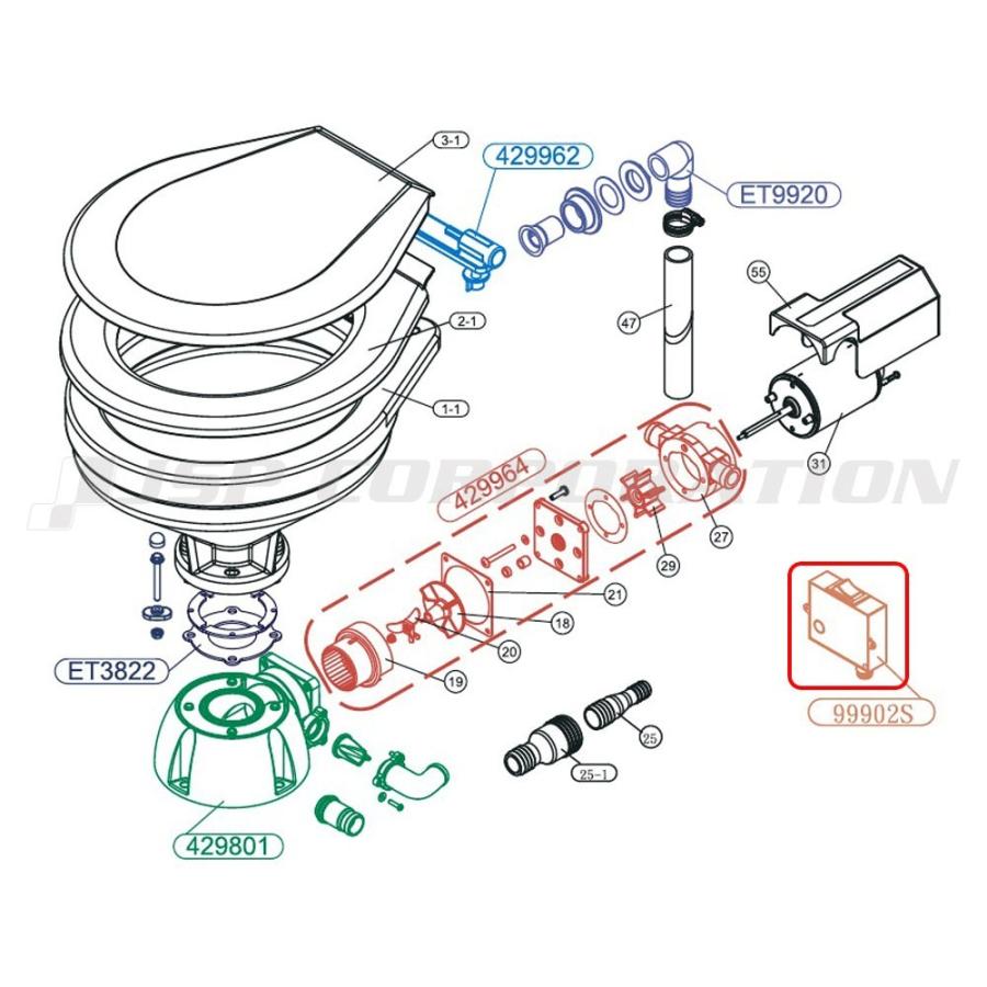 TMC スイッチBOX ASSY 24V マリントイレ用 補修部品 電動トイレ TMC スイッチBOX ASSY 24V マリントイレ用 補修部品 電動トイレ