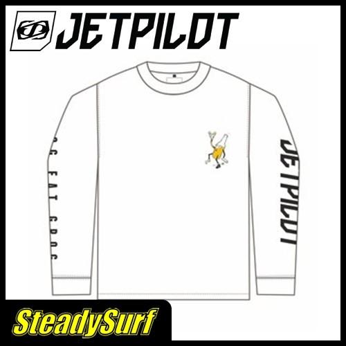 あすつく JETPILOT（ジェットパイロット)Tシャツ/長袖/ロンT/Tシャツ/GROG/グロッグ メンズ シャツ/W17619/白/ホワイト/ジェットスキー/サーフィン｜steadysurf