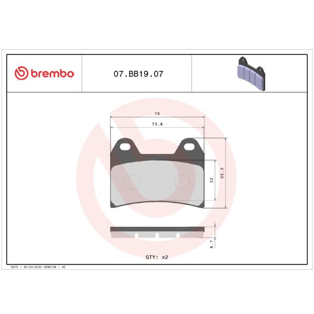 brembo（ブレンボ） S23□brembo ブレーキパッド 07BB1907 Moto Guzzi