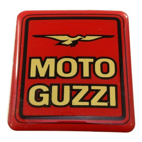 S25□MOTOGUZZI スクエアエンブレム RED 40×46mm モトグッチ