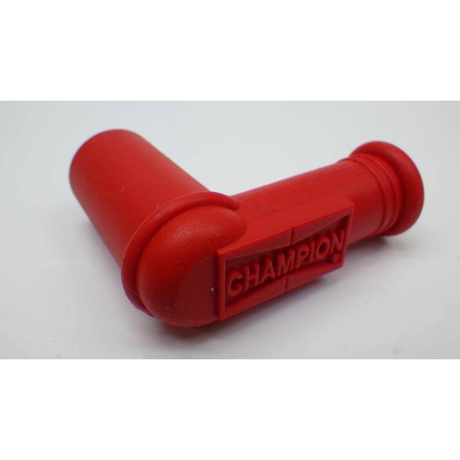 S26□CHAMPION プラグキャップ RED 抵抗入 90° チャンピオン : ST
