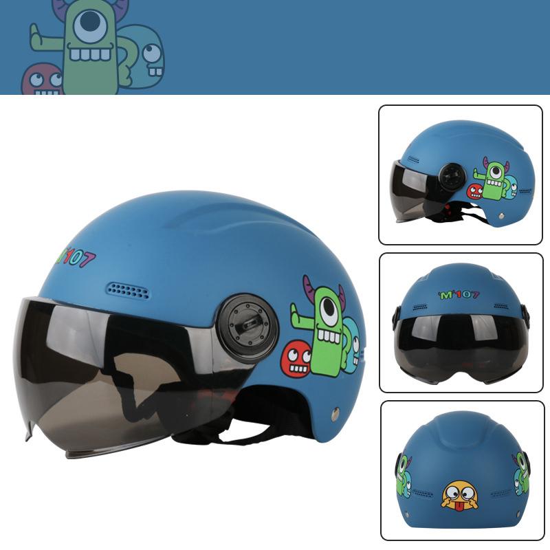 ヘルメット キッズ 小学生 四季helmet 子供用 軽量 バイクヘルメット 可愛い 四季通用 半帽 ハーフヘルメット アウトドア スポーツ 短いスモークシールド付き Touk48 鉄の街 通販 Yahoo ショッピング