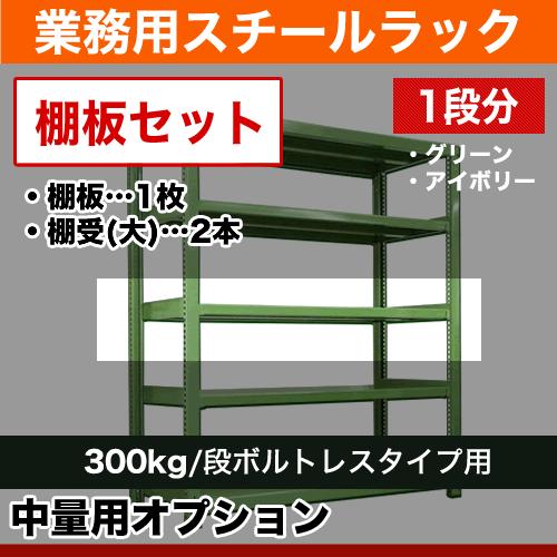 300kg/段用オプション: 追加用棚板セット 1段 幅150cm×奥行75cm用 重量:17kg