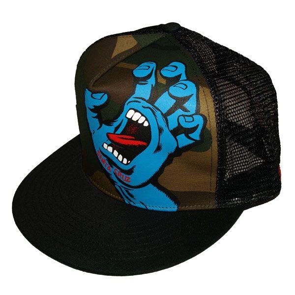 SANTA CRUZ サンタクルーズ　SCREAMING HAND　MESH CAP-CAMO/BLACK- | SANTA CRUZ | 01