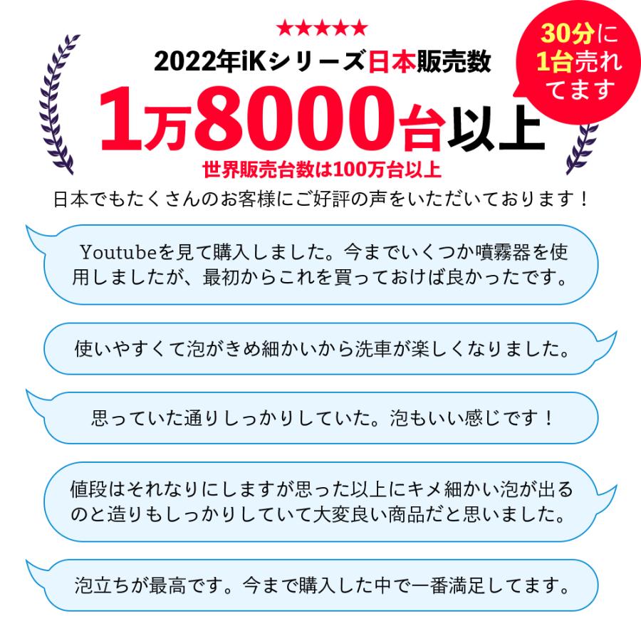 【訳あり・箱つぶれ】 iK FOAM Pro2 【 日本正規品 】 日本語説明書付 洗車 泡洗車 スノーフォーム洗車｜steelone｜05