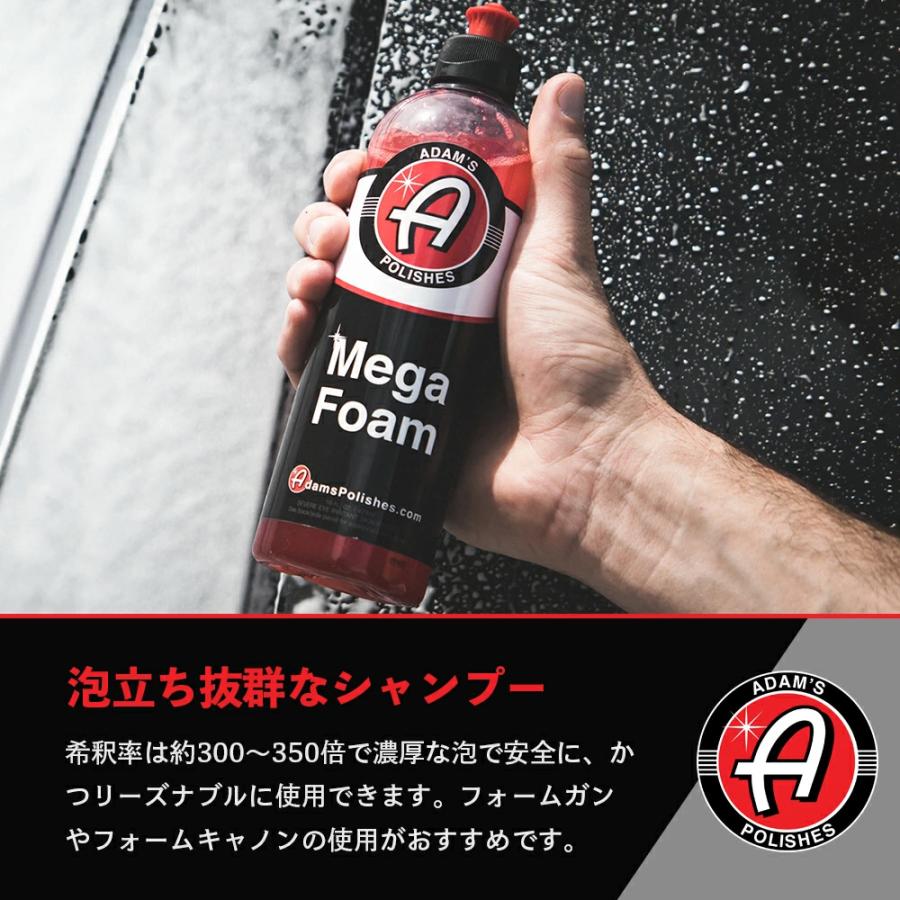 Adam's Polishes（アダムスポリッシュ）メガフォーム等 3点セット 車