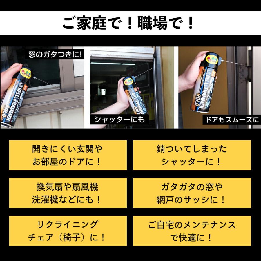 超極圧潤滑剤 LSベルハンマー ゴールド スプレー 420ml 防錆 防湿 潤滑