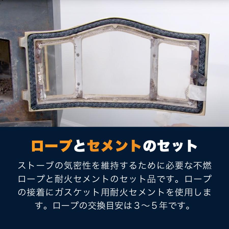 ルトランド ガスケット ロープ & セメント キット グラスファイバー