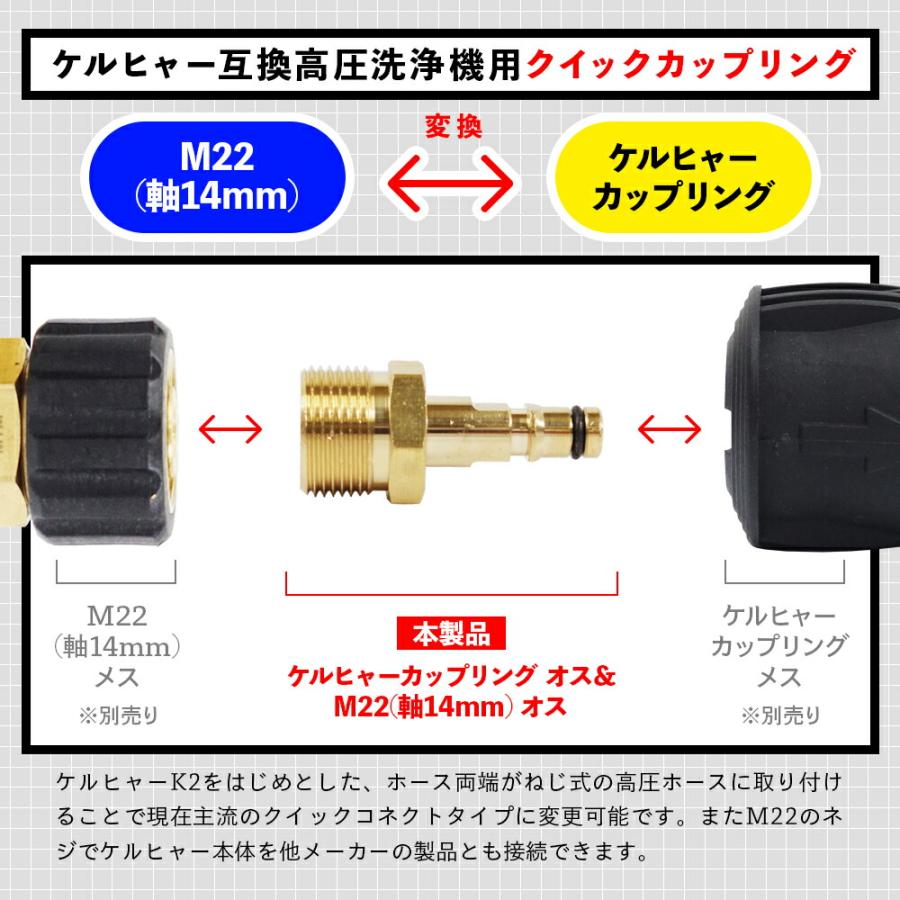 高圧洗浄機ホースジョイント クイックカップリング オス ケルヒャー