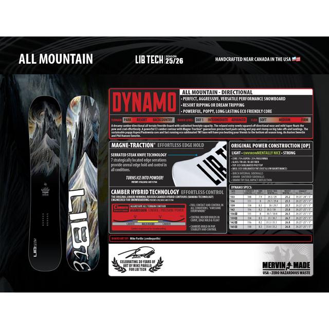 LIB TECH（リブテック） 25-26モデル メンズ スノーボード DYNAMO