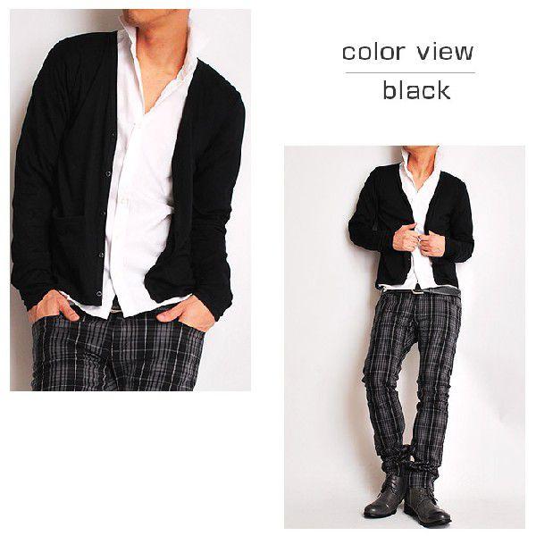 ニット カーディガン/カーデ/Vネック無地カーディガン |  | 03