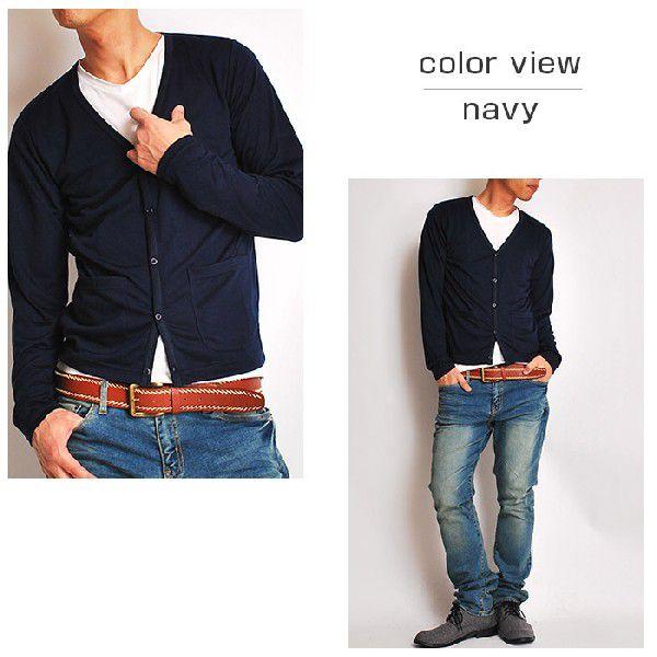 ニット カーディガン/カーデ/Vネック無地カーディガン |  | 04