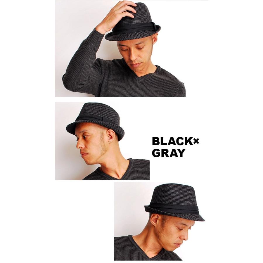 ハット ウィンターグレンチェック中折れハット 男女兼用 千鳥 帽子 |  | 02
