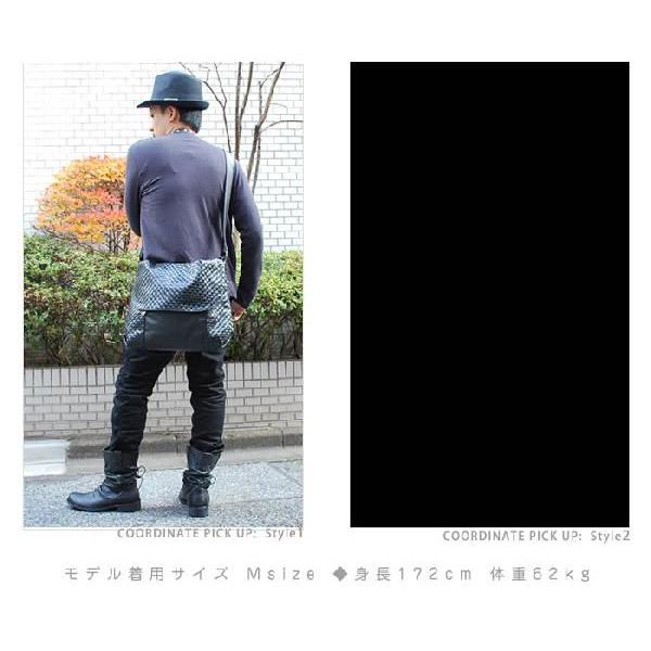 メッセンジャーバッグ/ショルダーバッグ/PUレザー編み込みメッセンジャーバッグ/斜め掛け |  | 04