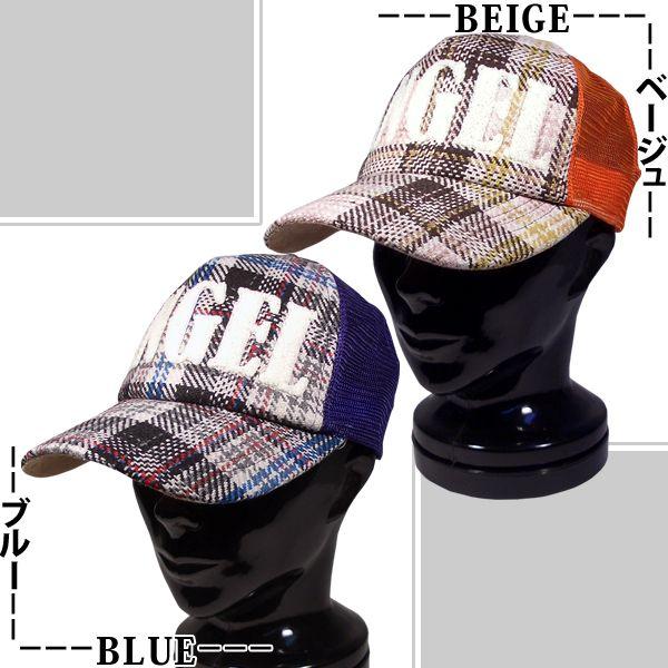 キャップ/CAP/パイルワッペンチェックメッシュCAPキャップ |  | 03