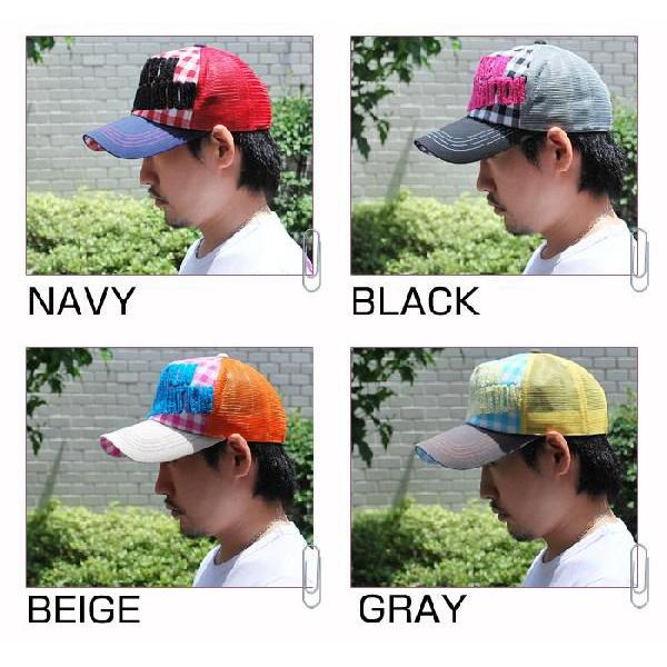 キャップ/CAP/チェック/パイル刺繍ギンガムチェックメッシュキャップ/メンズ/CAP |  | 02